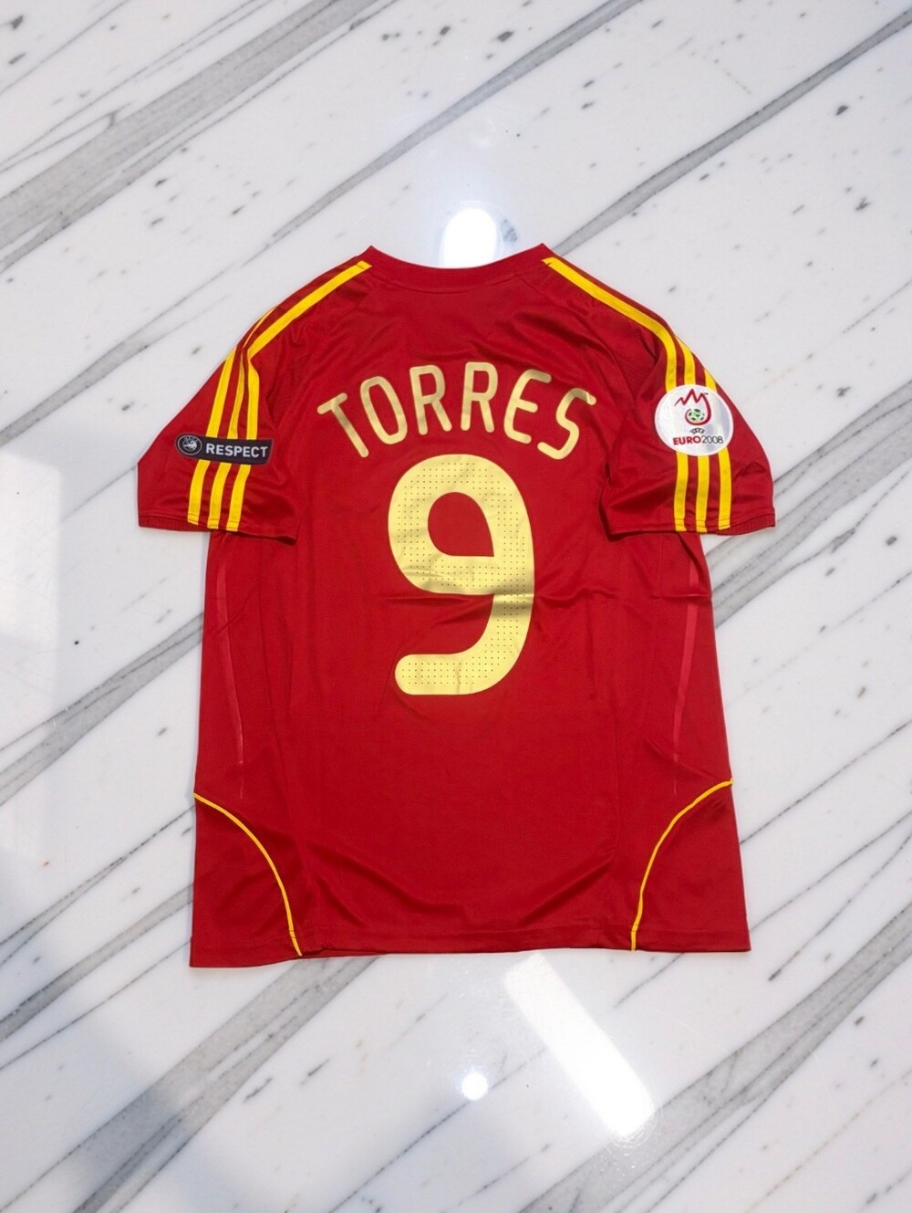 Fernando Torres Spain 2008 Euro Retro Soccer Jersey